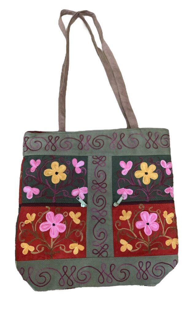 Silk Handbag - Embroidery Ari Work