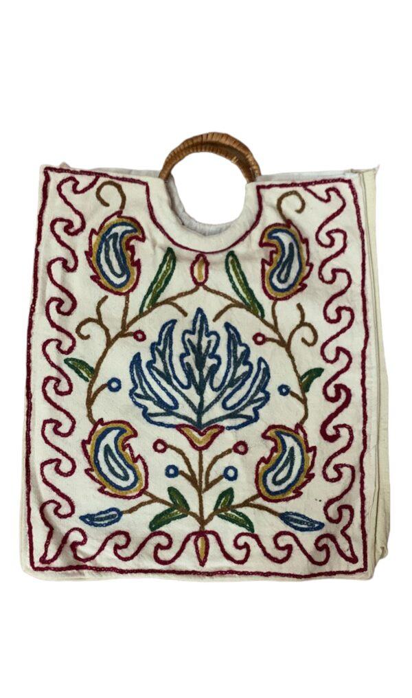 Woolen Shopping Bag - Embroidery Ari work