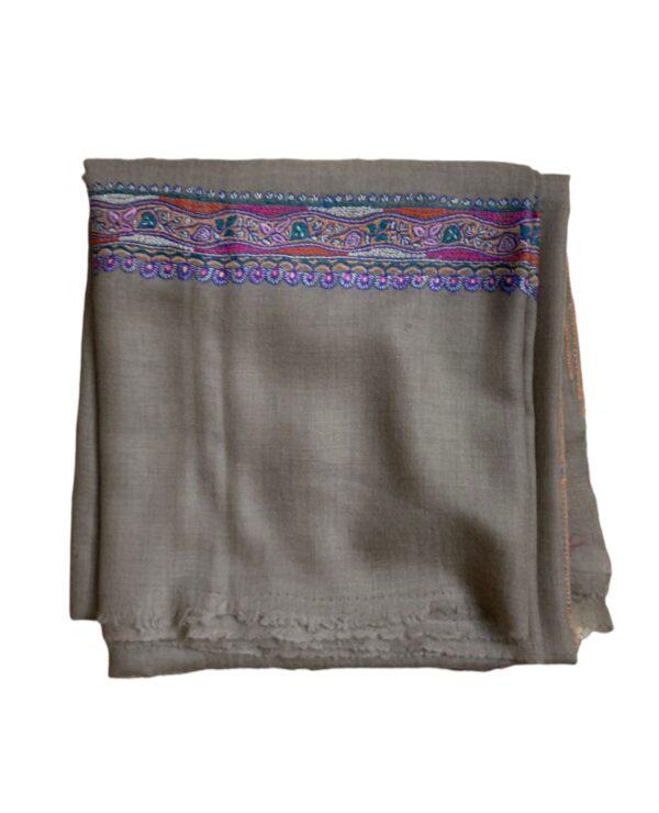 Toosh Pashmina Shawl - Full Bordered Suzan Kaari